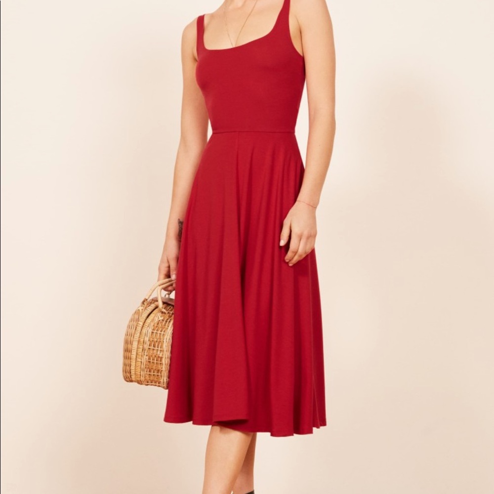 Reformation - Rou Midi Fit and Flare Dress